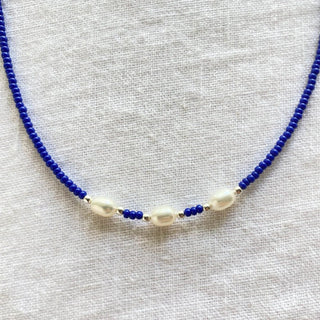 Deep Sea Blue Necklace with Freshwater Pearls - Bracelets - Divine Creatures - The Soho Movement