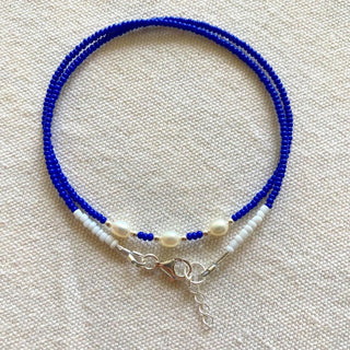 Deep Sea Blue Necklace with Freshwater Pearls - Bracelets - Divine Creatures - The Soho Movement