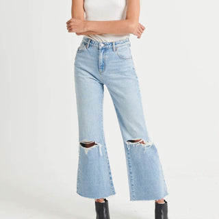 Eastcoast Crop Flare - Liv Worn - Jeans - Rollas - The Soho Movement