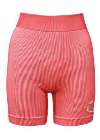 Fine Ribbed Biker Short - Melon - Pinky & Kamal - The Soho Movement