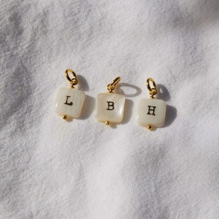 Gold Letter Pendants - Mother of Pearl - Pendants - Divine Creatures - The Soho Movement