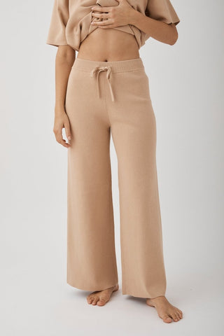 Harriet Organic Knit Pants - Honey - Knitwear - Arcaa Movement - The Soho Movement