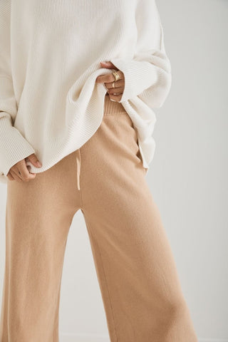 Harriet Organic Knit Pants - Honey - Knitwear - Arcaa Movement - The Soho Movement