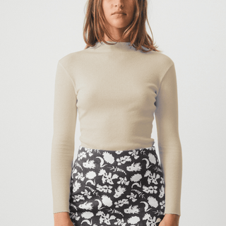 Iconic Hemp Ribbed Long Sleeve Top - Cement - Long sleeve tops - Afends - The Soho Movement