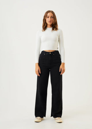 Iconic Hemp Ribbed Long Sleeve Top - Off White - Long sleeve tops - Afends - The Soho Movement