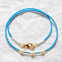 Load image into Gallery viewer, Sea Blue Necklace with Freshwater Pearls
