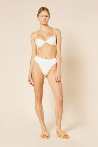 Kai Towelling High Waist Brief - White - Nude Lucy - The Soho Movement