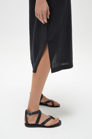 Linen Slip Dress - Black - Dresses - Assembly Label - The Soho Movement