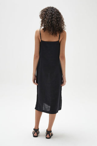 Linen Slip Dress - Black - Dresses - Assembly Label - The Soho Movement