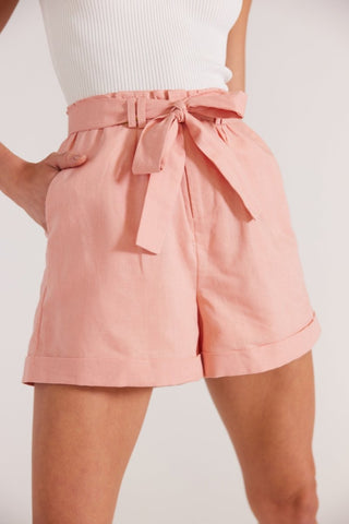 Lucia Paperbag Short - Pink - Staple The Label - The Soho Movement