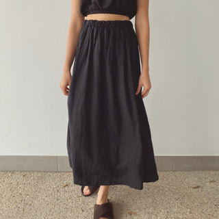 Lunar Linen Skirt - Black - Skirts - The Soho Movement - The Soho Movement