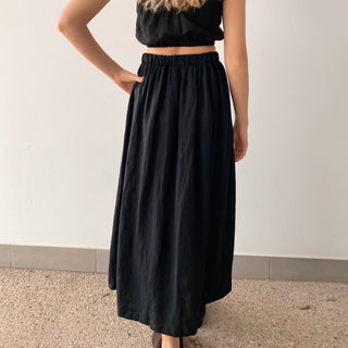 Lunar Linen Skirt - Black - Skirts - The Soho Movement - The Soho Movement