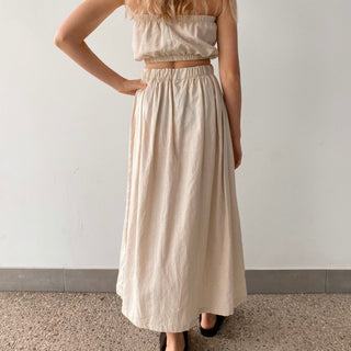 Lunar Linen Skirt - Natural - Skirts - The Soho Movement - The Soho Movement
