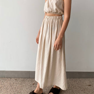 Lunar Linen Skirt - Natural - Skirts - The Soho Movement - The Soho Movement