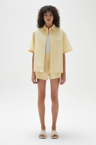Maia Twill Short - Lemon - Shorts - Assembly Label - The Soho Movement
