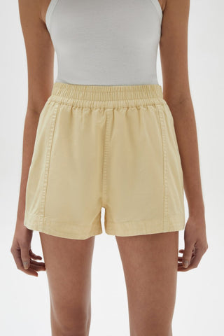 Maia Twill Short - Lemon - Shorts - Assembly Label - The Soho Movement