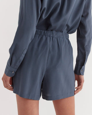 Malene Silk Short - Slate - Shorts - Assembly Label - The Soho Movement