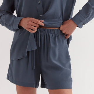 Malene Silk Short - Slate - Shorts - Assembly Label - The Soho Movement