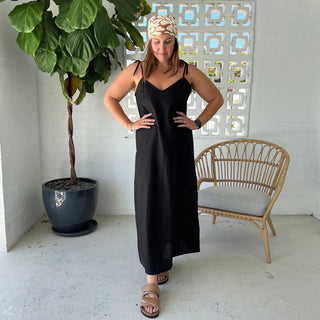 Maxi Slip Dress - Black - The Soho Movement - The Soho Movement