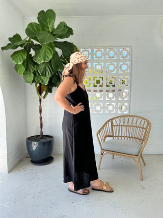 Maxi Slip Dress - Black - The Soho Movement - The Soho Movement