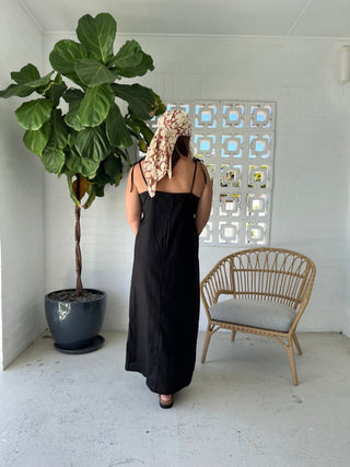 Maxi Slip Dress - Black - The Soho Movement - The Soho Movement