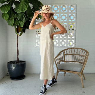 Maxi Slip Dress - Natural - The Soho Movement - The Soho Movement