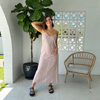 Maxi Slip Dress - Rose - The Soho Movement - The Soho Movement