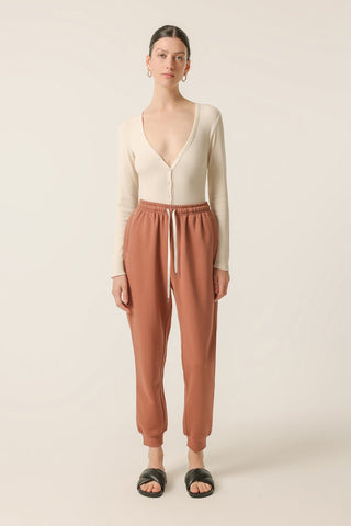 Millie LS Waffle Bodysuit - Cloud - Bodysuits - Nude Lucy - The Soho Movement