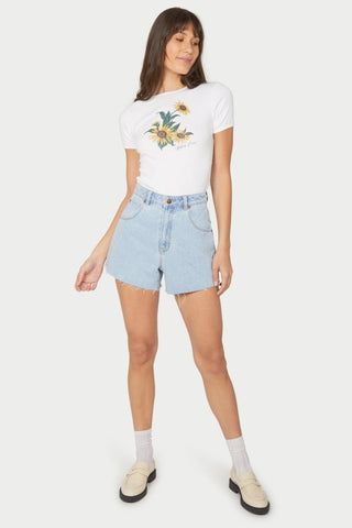 Mirage Short - Nina Organic Blue - Shorts - Rollas - The Soho Movement