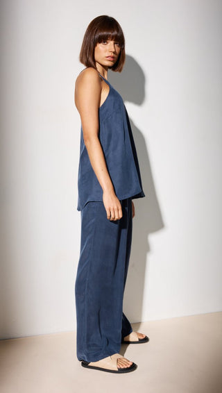 Nala Cupro Cami - Navy - Cami - Staple The Label - The Soho Movement