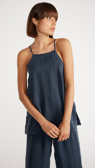 Nala Cupro Cami - Navy - Cami - Staple The Label - The Soho Movement