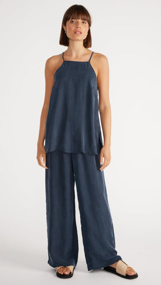 Nala Cupro Cami - Navy - Cami - Staple The Label - The Soho Movement