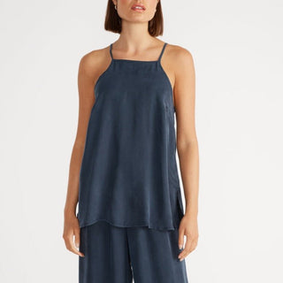 Nala Cupro Cami - Navy - Cami - Staple The Label - The Soho Movement