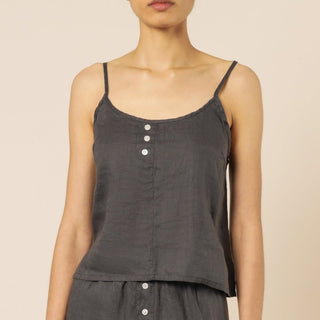 Nude Linen Lounge Cami - Coal - Nude Lucy - The Soho Movement