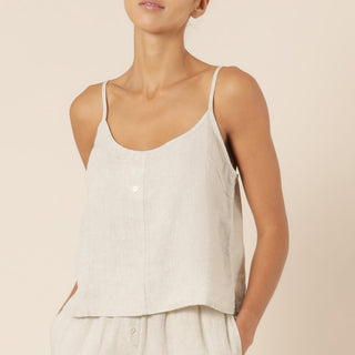 Nude Linen Lounge Cami - Natural - Nude Lucy - The Soho Movement