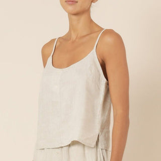 Nude Linen Lounge Cami - Natural - Nude Lucy - The Soho Movement