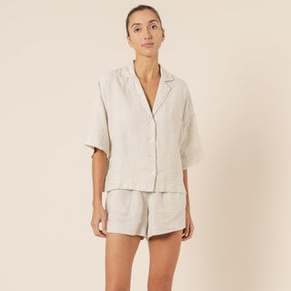 Nude Linen Lounge Short - Natural - Nude Lucy - The Soho Movement