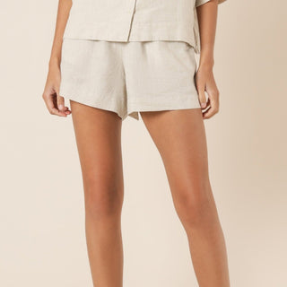 Nude Linen Lounge Short - Natural - Nude Lucy - The Soho Movement