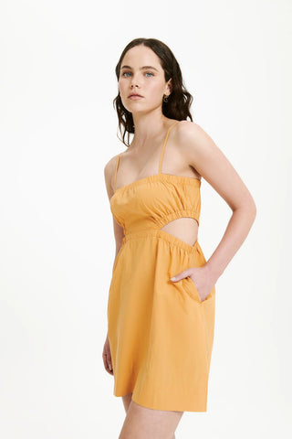 Oasis Cut Out Mini Dress - Mandarin - Nude Lucy - The Soho Movement