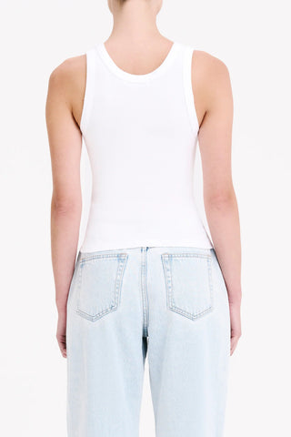 Organic Rib Singlet - White - Singlet - Nude Lucy - The Soho Movement