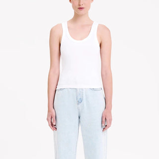 Organic Rib Singlet - White - Singlet - Nude Lucy - The Soho Movement
