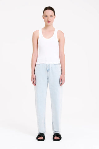 Organic Rib Singlet - White - Singlet - Nude Lucy - The Soho Movement