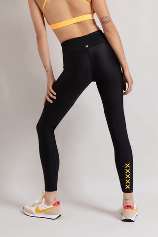Origin Full Length Legging - Black & Orange - Activewear - First Base - The Soho Movement