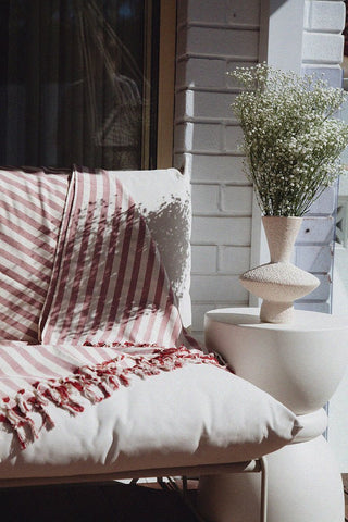 Palm Cove Blanket Towel - Burgundy - Beach Towels - Mayde Towels - The Soho Movement