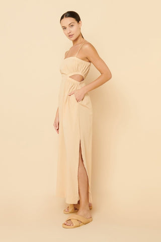 Rana Cut Out Maxi Dress - Latte - Dresses - Nude Lucy - The Soho Movement