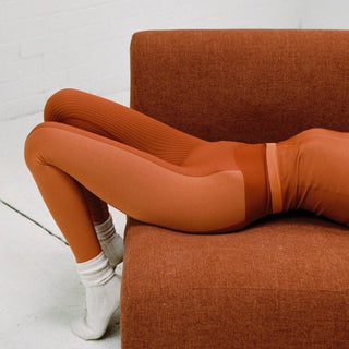 Ribbed Legging - Burnt Coral - Activewear - Pinky & Kamal - The Soho Movement