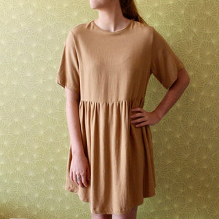 Soho Smock Dress - Camel - The Soho Movement - The Soho Movement