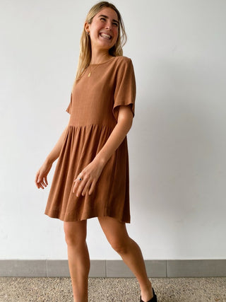 Soho Smock Dress - Tobacco - Dresses - The Soho Movement - The Soho Movement
