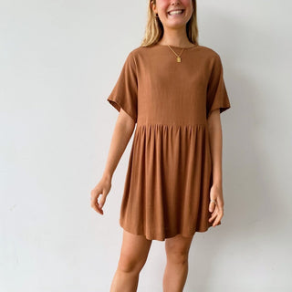 Soho Smock Dress - Tobacco - Dresses - The Soho Movement - The Soho Movement