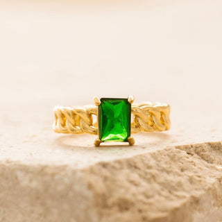 Zara Ring - Emerald - Jewelry - Indigo and Wolfe - The Soho Movement